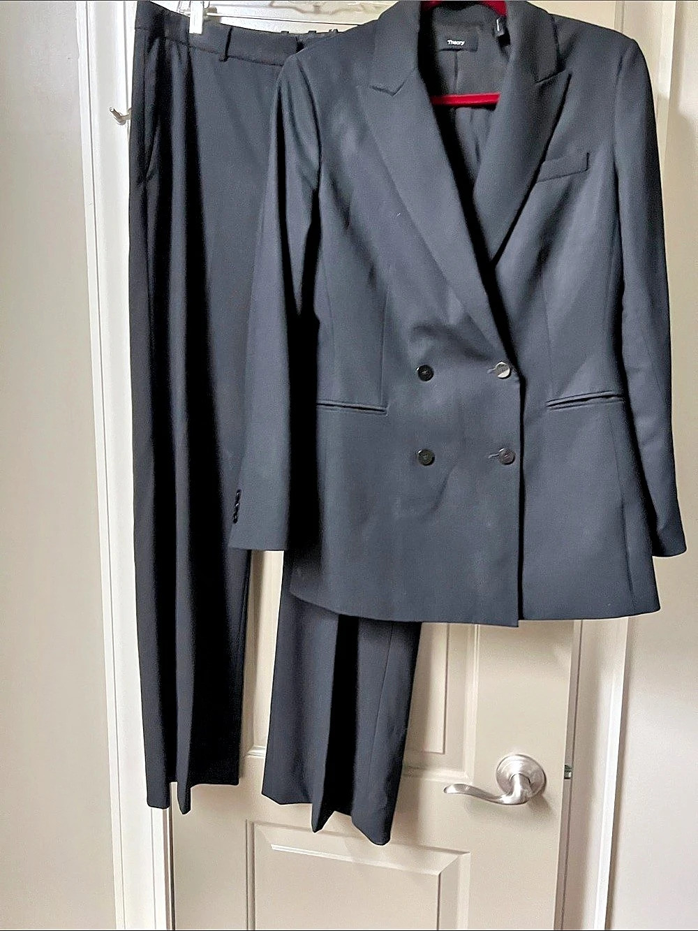 Theory Black Suit Jacket and Pants Like New